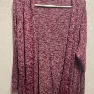 LuLaRoe heathered Burgundy Open-Front Sarah Cardigan